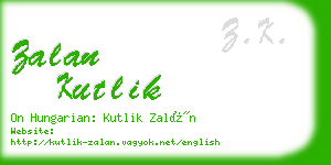 zalan kutlik business card